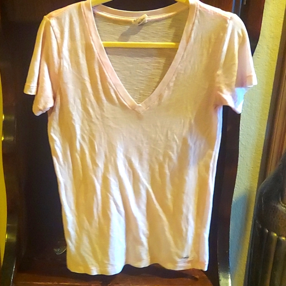 Pink Victoria's Secret V-neck women's T-shirt